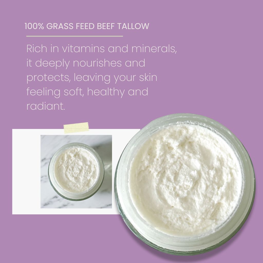 Lists out the vitamin an mineral benefits of Tallow