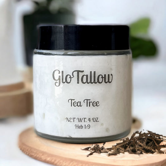 Glo Tallow Tea Tree Scent 4oz jar